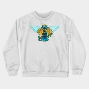 Owl Watcher Fantasy Artsy Style Crewneck Sweatshirt